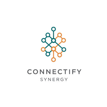 Connectify Synergy Logo Design Element Network.