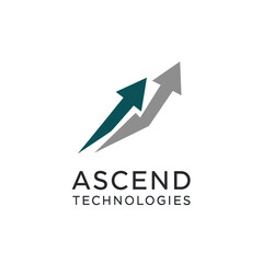 Ascend Technologies Logo with Arrows Upward.