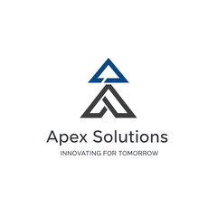 Apex Solutions Logo Innovative Business Identity.