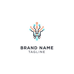 Fototapeta premium Stylized Logo Design with Colored Lines.