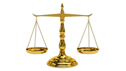 Golden Scales Of Justice Symbol On Black Background