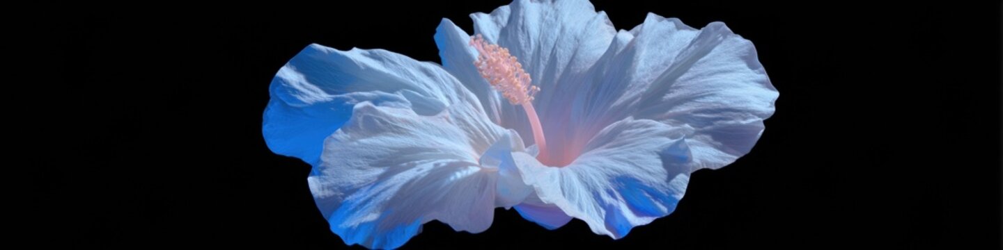 Modern Hibiscus Bloom in Neon Mint and Sofi Lilac Premium Botanical Design for Marketing Content and Professional Use