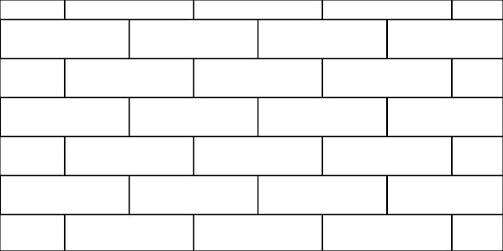 Pavement slab road seamless mosaic stone concrete wall surface tiles. subway vector block rock white brick wall texture background.