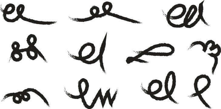 Handwritten cursive letter variations