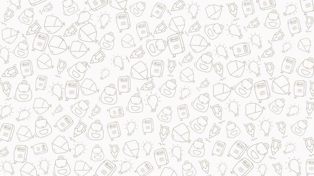 Scattered school backpacks, books, pencils, and notebooks forming a vibrant pattern. Ideal for schoolthemed designs, backtoschool promotions, and educational materials.