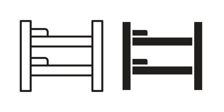 Bunk bed icons suitable for infographics, websites and print media and interfaces. Line vector icon.
