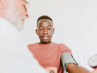 Professional Physiotherapist Guides Young Male Patient Recovery Authentic Healthcare Marketing Content for Modern Clinics