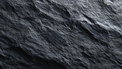 Close-up of rough, dark slate rock with textured surface and diagonal lines
