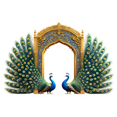 Majestic Peacocks Display Vibrant Feathers