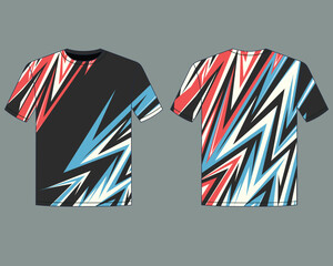 T-shirt design template. Vector illustration for Jersey
