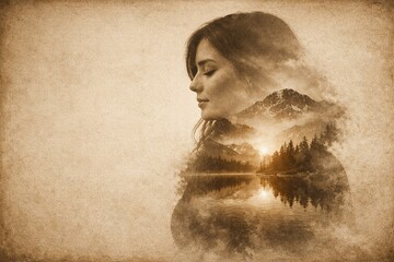 Hopeful reflection and mountain serenity