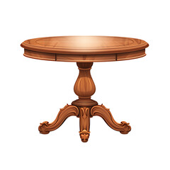 Timeless Table Cartoon Illustration with Character