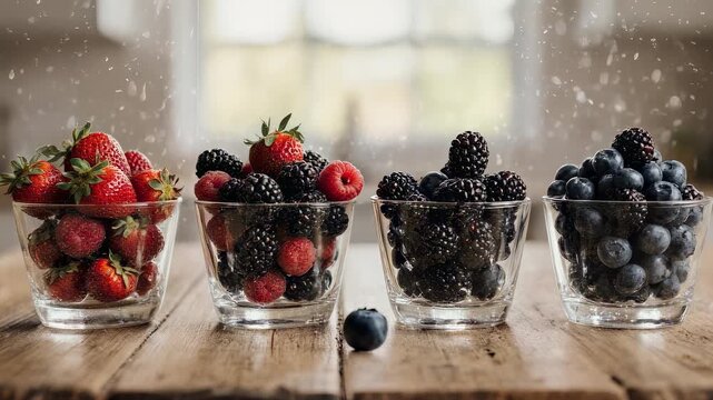 Berries, fruits, health, nutrition, benefits! Discover the health benefits of various berries in this colorful video. Learn how to incorporate them into your diet for better nutrition and wellness.