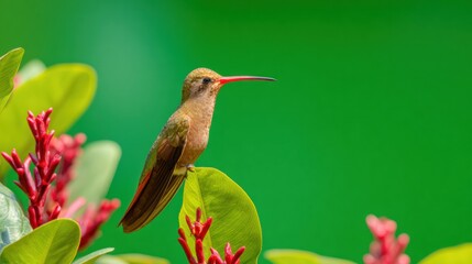 Obraz premium Vibrant Broad-Billed Hummingbird Native Mexican Biodiversity for Inspiring Garden Design and Eco-Conscious Marketing Content