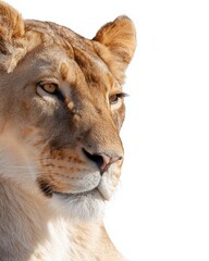 Obraz premium Premium Wild Strength Lioness Portrait Authentic Educational Content for Wisdom, Perception and Modern Marketing Campaigns