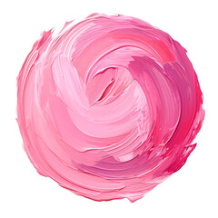 Elegant Pink Acrylic Paint Circles on Canvas