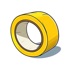 Cartoon Adhesive Tape Outline Vector Illustration