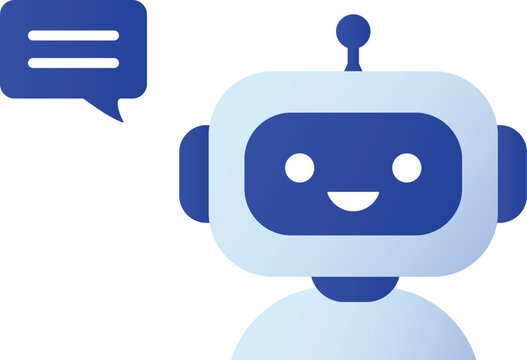 AI Chatbot Robot Receiving Customer Message Illustration
