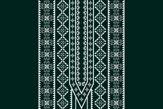 Neckline embroidery geometric abstract elements neck pattern. Native decorative design for fabric, clothing, illustration, texture, collar decor, border, rug, decoration, printing, element, necklace