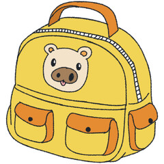 vector illustration of a cartoon tourist bag