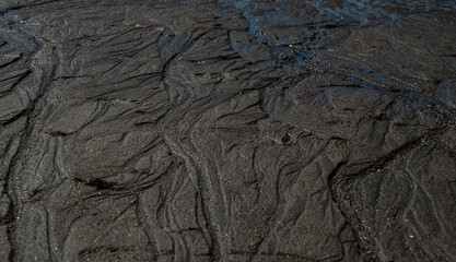 textura en la arena de mar