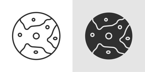 Fototapeta premium Mars Colony Icon representing space exploration, futuristic settlement, and interplanetary innovation.