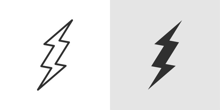Lightning Icon representing power, speed, energy, and electricity.