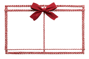Empty gift box with red bow