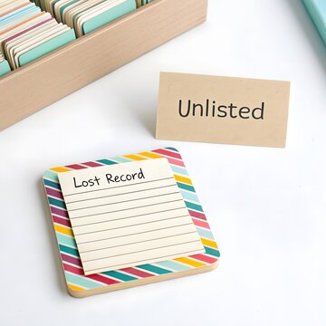 Flat lay of collection tags arranged neatly