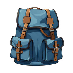 Modern Backpack Vector Illustration on White