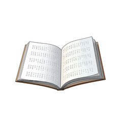 Fototapeta premium An open illustrated book showcasing lines of text or musical notes, inviting readers to explore knowledge, lyrics, or melodies, perfect for concepts related to education, culture, or spirituality