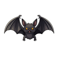 Bat Line Vector on White Background