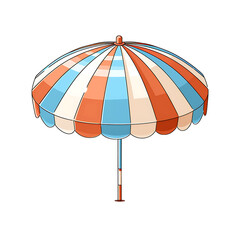 Elegant Beach Umbrella Line Art Design