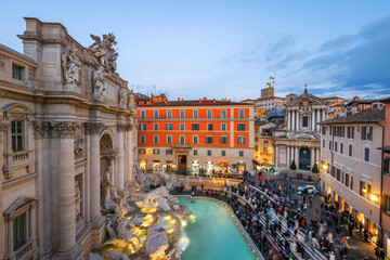 Rome, Italy overlooking Trevi Fountain