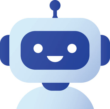 AI Chatbot Robot Icon &ndash; Futuristic Virtual Assistant Illustration