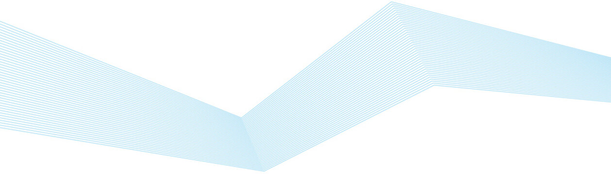 Blue on white Abstract diagonal line zigzag banner with 3d dimensional effect