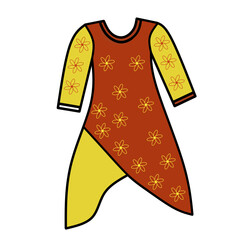 Vibrant floral pattern dress