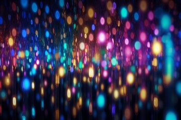 Colorful light creating an abstract glowing bokeh effect representing digital connectivity