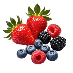  Fresh Berries Selection for Healthy Nutrition Concept, Generative AI