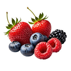  Fresh Berries Selection for Healthy Nutrition Concept, Generative AI