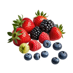  Fresh Berries Selection for Healthy Nutrition Concept, Generative AI
