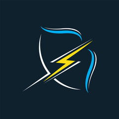 lightning archery logo icon vector element