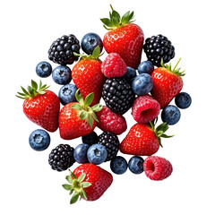  Fresh Berries Selection for Healthy Nutrition Concept, Generative AI