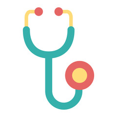 병원 진료 상담 아이콘. 병원 플랫 아이콘