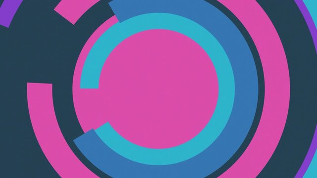 Abstract geometric animation with vibrant, expanding circles