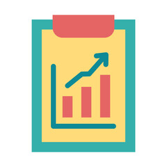 차트 그래프 아이콘. 병원 플랫 아이콘