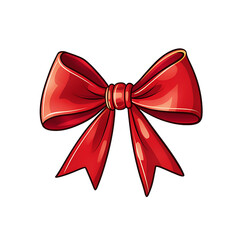 Elegant Christmas Bow Ribbon Decoration Vector
