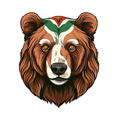 Majestic Brown Bear Profile Drawing