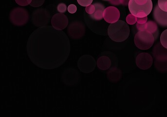 Soft Pink Bokeh Light Overlay. Romantic Wedding and Valentine Shape on Dark Background