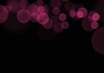 Soft Pink Bokeh Light Overlay. Romantic Wedding and Valentine Shape on Dark Background